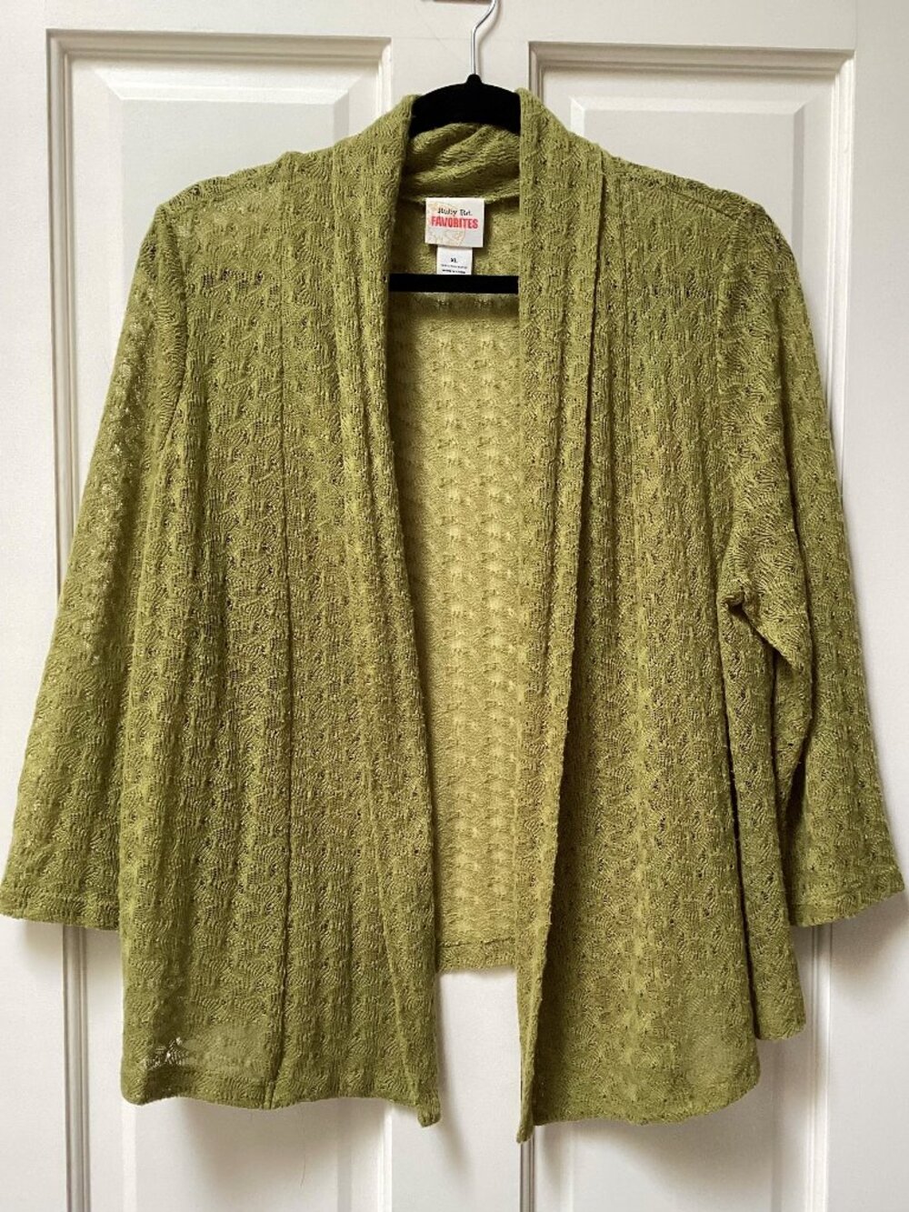 Ruby Rd yellow green chartreuse jacket, size XL